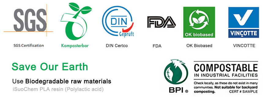Certificações compostáveis ​​biodegradáveis