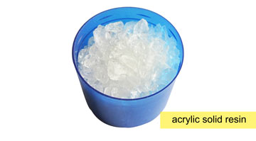 Quais são os indicadores importantes da resina sólida acrílica?