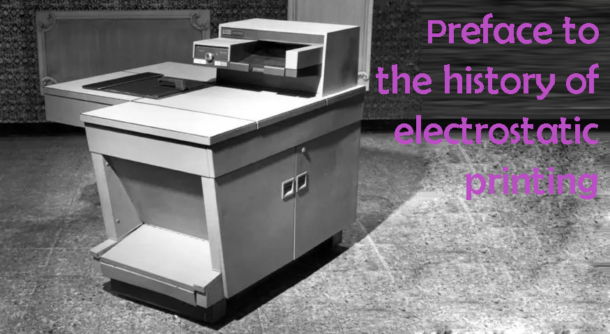 prefácio à história da impressão eletrostática